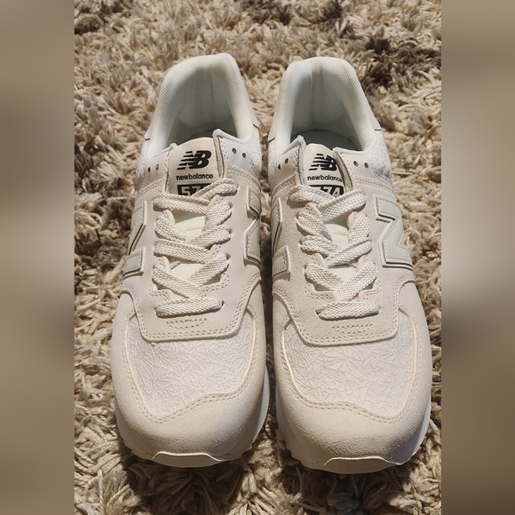 New Balance 574 +  Women's Sea Salt/ Black - Picture 5 of 5